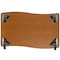 Flash Furniture Rectangle 28 W, 47.5 L, 25 H, Chrome, Laminate, Particleboard, Steel, Grey XU-A3048-CON-GY-T-P-CAS-GG - alternate 9